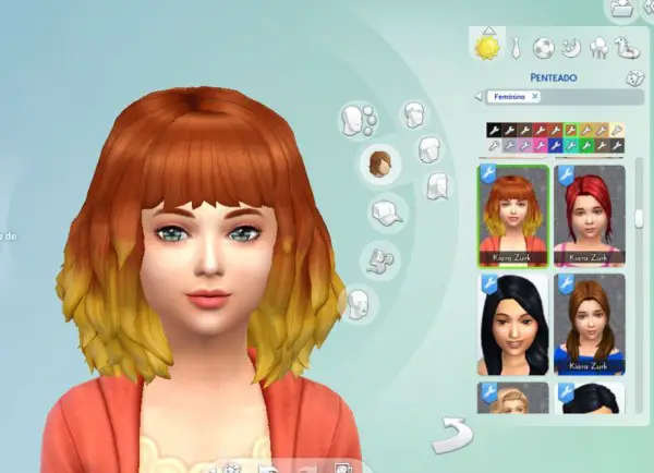 Mystufforigin: Medium Dipped Color for Girls for Sims 4