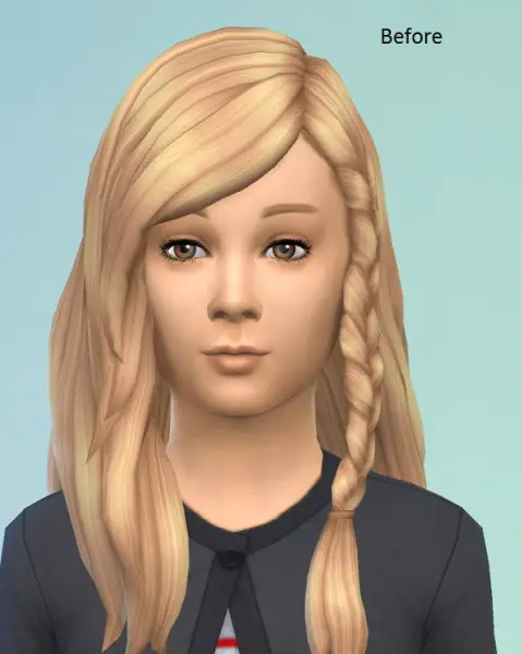 Birksches sims blog: Messy Braid Edit for Sims 4