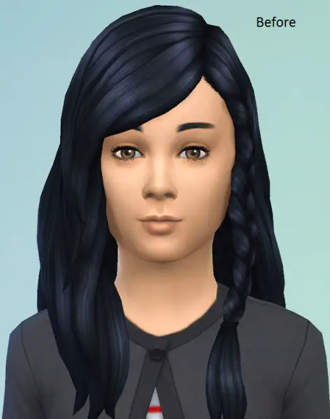 Birksches sims blog: Messy Braid Edit for Sims 4