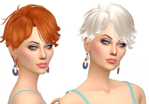 Sims Fun Stuff: Newsea`s 199 Baptiste hair recolored for Sims 4