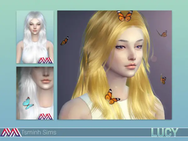 The Sims Resource: Lucy hair for Sims 4