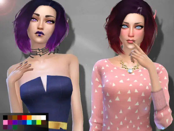 The Sims Resource: Stealthic Vapor hair retextured by Genius666 for Sims 4