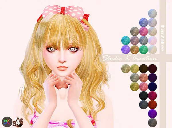 Studio K Creation: Animate hair 65   Rika for Sims 4