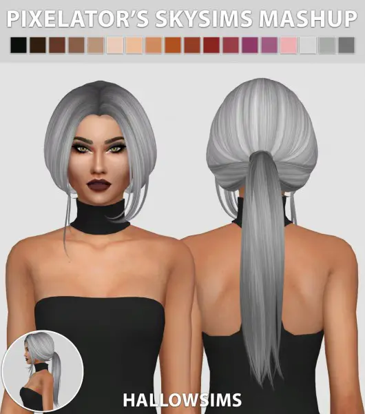 Sims 4 Hairs ~ Hallow Sims: Pixelator’s Skysims Mashup