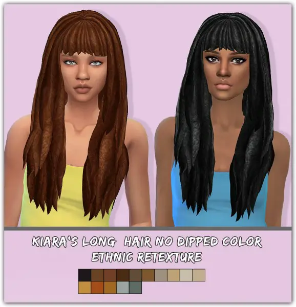 Simsworkshop: Kiara’s Ethnic hair retextured by maimouth for Sims 4