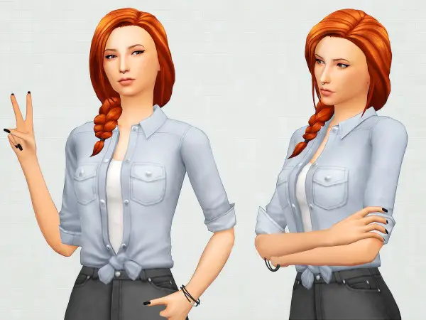 Kot Cat: Cassie hair   1000 Followers gift! for Sims 4