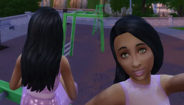 Mystufforigin: Straight hair for girls for Sims 4