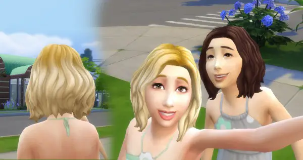 Mystufforigin: Mid Wavy Bob hair for girls for Sims 4