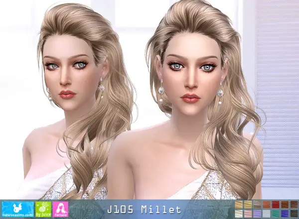 NewSea: J105 Millet hair for Sims 4