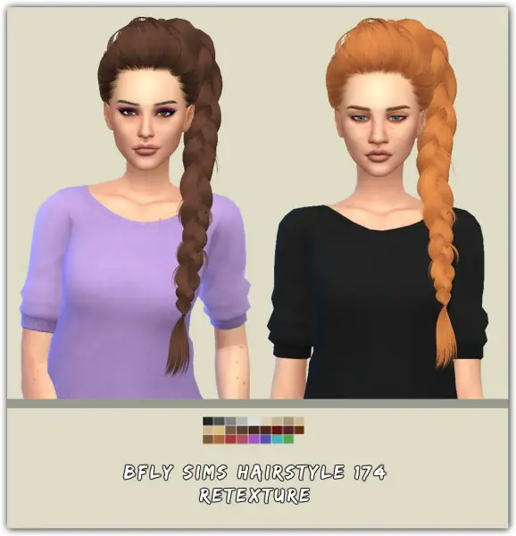 Simsworkshop: Bfly 174 Hair Retextured by maimouth for Sims 4