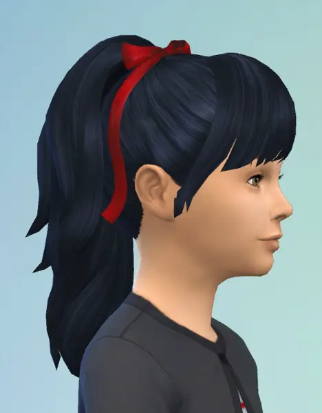 Birksches sims blog: Pony bow & Bangs hair for Sims 4