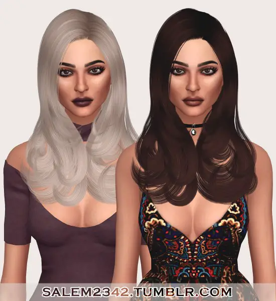 Salem2342: Sintiklia`s Amanda Hair Retextured for Sims 4