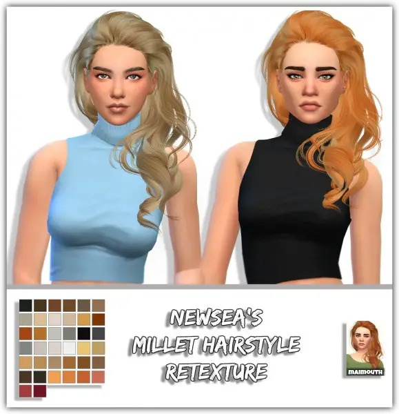 Simsworkshop: Millet Hairstyle Retextured by maimouth for Sims 4