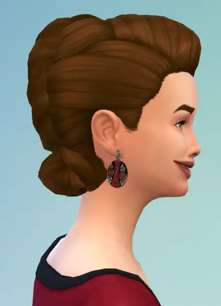 Birksches sims blog: French Braid hair with Side Bang for Sims 4