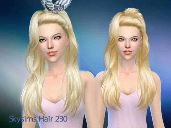 Butterflysims: Hair 230 by Skysims for Sims 4