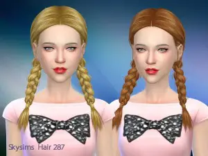 Butterflysims: Una 287 hair by Skysims for Sims 4