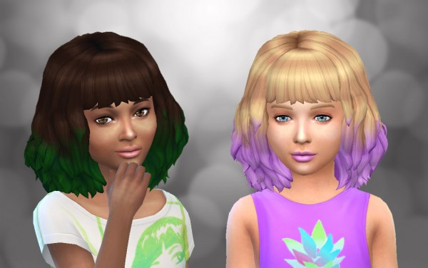 Mystufforigin: Medium Dipped Color for Girls for Sims 4