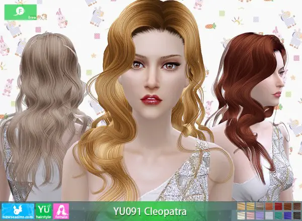 NewSea: YU091 Cleopatra hair for Sims 4