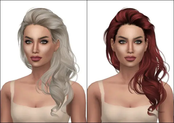 Kenzar Sims: Newsea`s Millet Hair Retextured for Sims 4