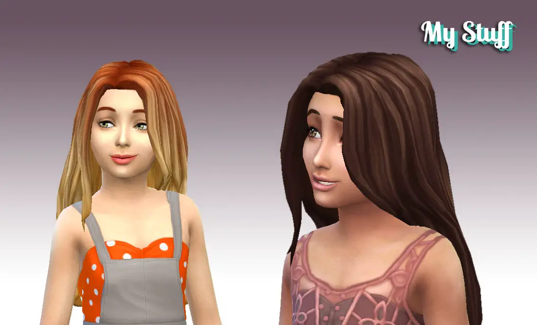 Mystufforigin: Gorgeous hairstyle for girls ~ Sims 4 Hairs