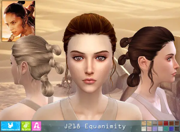 NewSea: J218 Equanimity hair for Sims 4