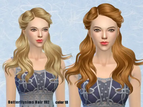 Butterflysims: Hair 192 for Sims 4