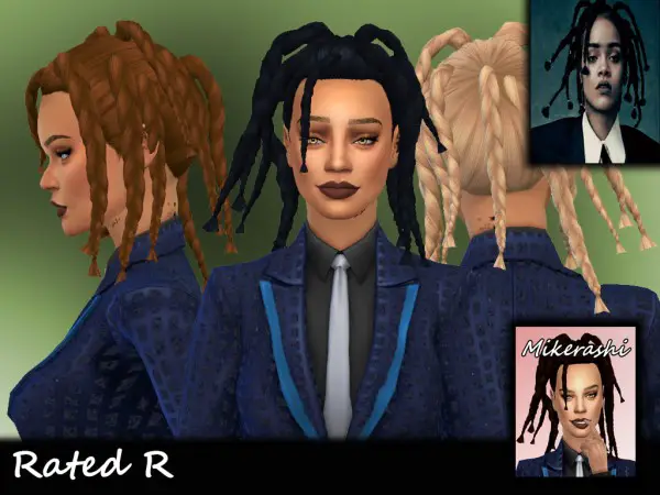 Mikerashi: Rated R Hair   Inspired by Rihanna for Sims 4