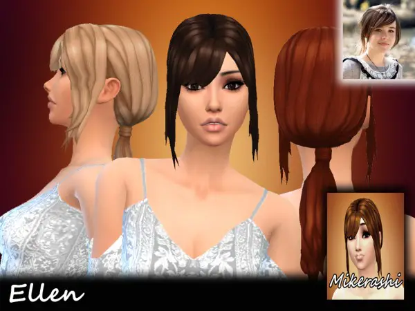 Mikerashi: Ellen Hair for Sims 4