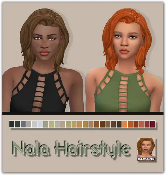 Simsworkshop: Nala Hair retextured by maimouth for Sims 4