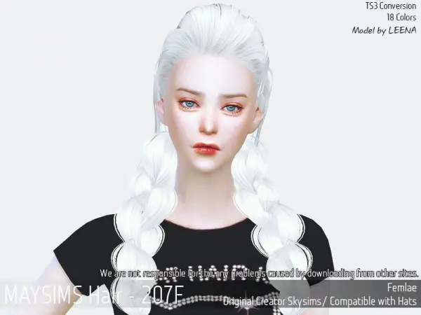MAY Sims: May 207F hair retextured for Sims 4