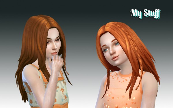 Mystufforigin: Germania hair for girls for Sims 4