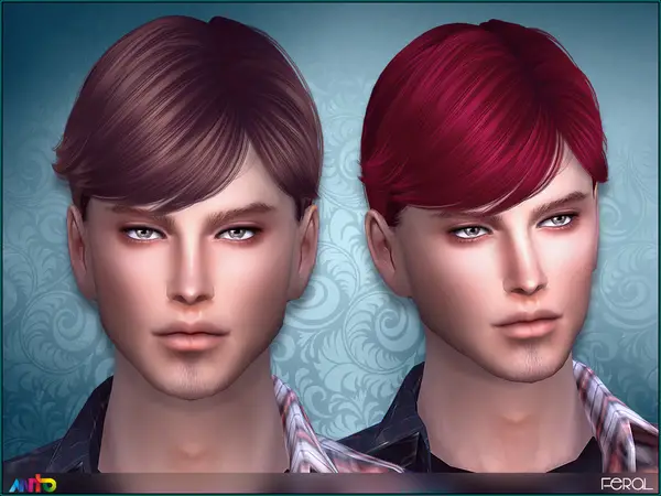 The Sims Resource: Feral Hair by Anto for Sims 4