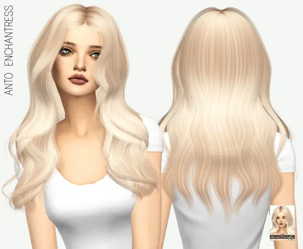 Sims 4 Hairs ~ Miss Paraply: Anto`s Enchantress hair retextured
