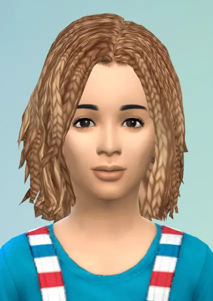 Birksches sims blog: Short Braids for kids for Sims 4