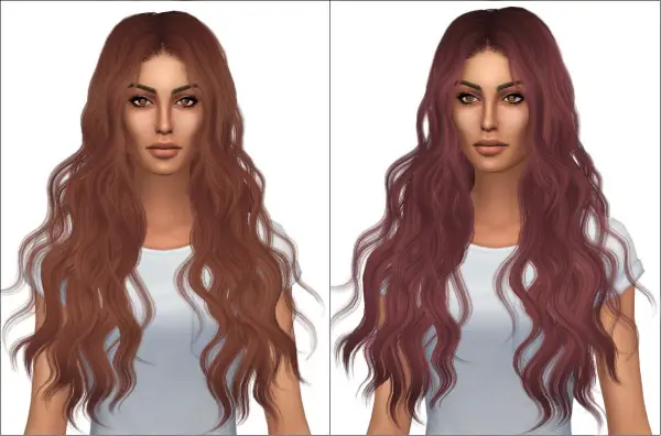Kenzar Sims: Newsea`s Wild Soul hair retextured for Sims 4