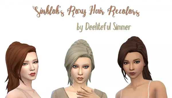 Simsworkshop: Simblobs Roxy Hair Recolors by deelitefulsimmer for Sims 4
