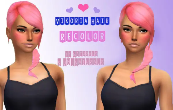 Simsworkshop: Viktoria Hair recolored by Lovelysimmer100 for Sims 4