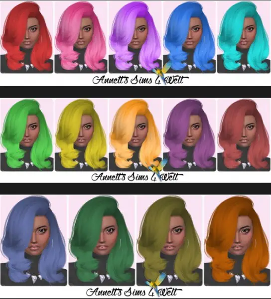 Annett`s Sims 4 Welt: Stealthic`s Erratic hair recolored for Sims 4
