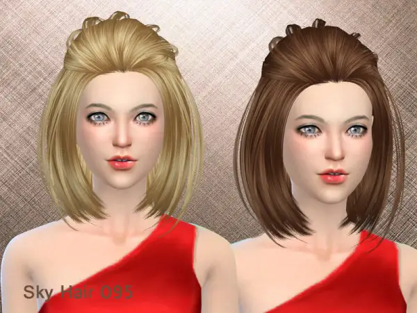 Butterflysims: Skysims 095 hair for Sims 4