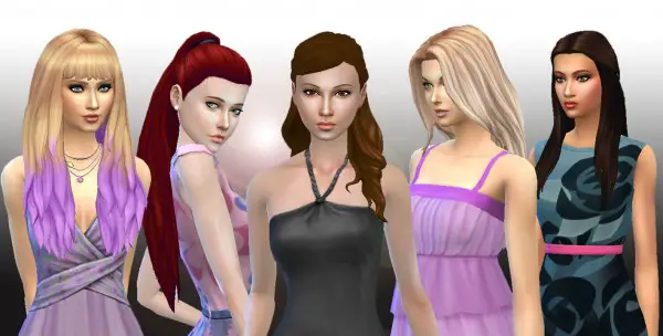 Mystufforigin: Long Hair Pack 3 for Sims 4