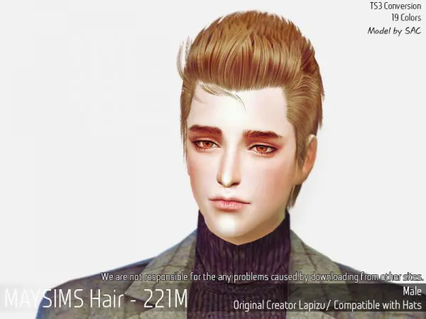 MAY Sims: May Hair 221M for Sims 4