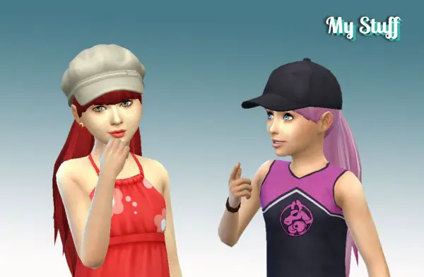 Mystufforigin: Ariana Ponytail for Girls for Sims 4