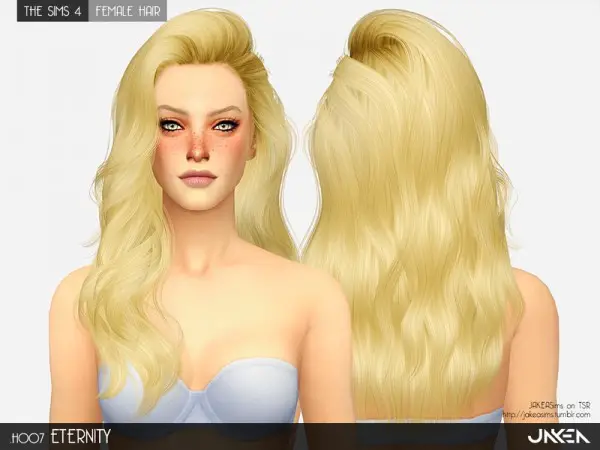 The Sims Resource: H007   Eternity hair by JAKEA for Sims 4