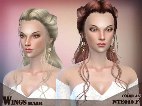 The Sims Resource: Hair NTE910F by Wingsims  for Sims 4