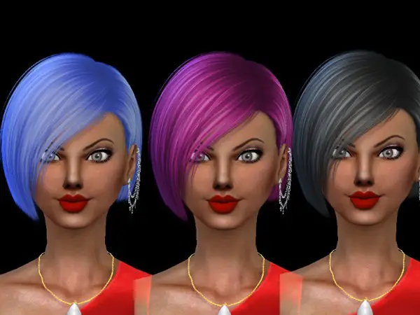 The Sims Resource: Nightcrawler`s Danger hair recolor by Naddiswelt for Sims 4