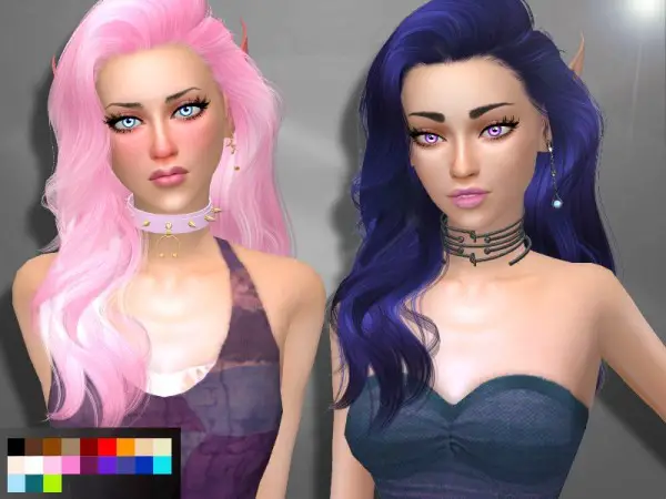 The Sims Resource: Jakea`s Eternity hair retextured by Genius666 for Sims 4