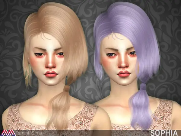 The Sims Resource: Sophia Hair 21 by tsminh 3 for Sims 4