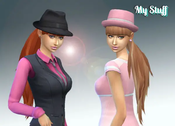Mystufforigin: Ariana ponytail hair for Sims 4