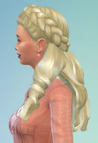 Birksches sims blog: Judys Half Braids Hair for Sims 4