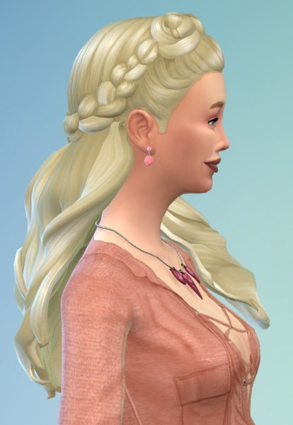 Birksches sims blog: Judys Half Braids Hair for Sims 4